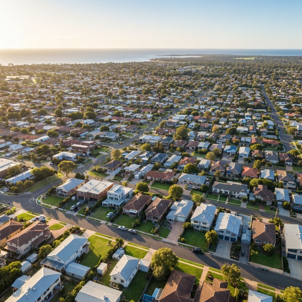 Perth western suburbs aerial view