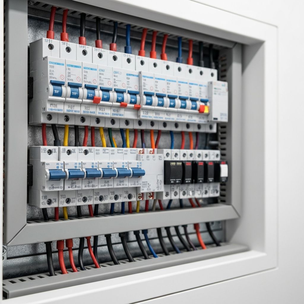 Modern electrical switchboard installation
